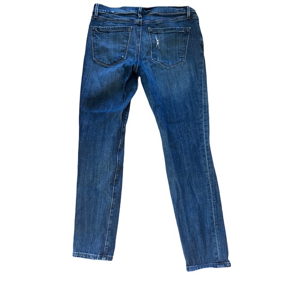 Ann Taylor Loft Jeans Womens Size 6 Relaxed Distress Skinny Mid Rise Zip Fly - Picture 2 of 3